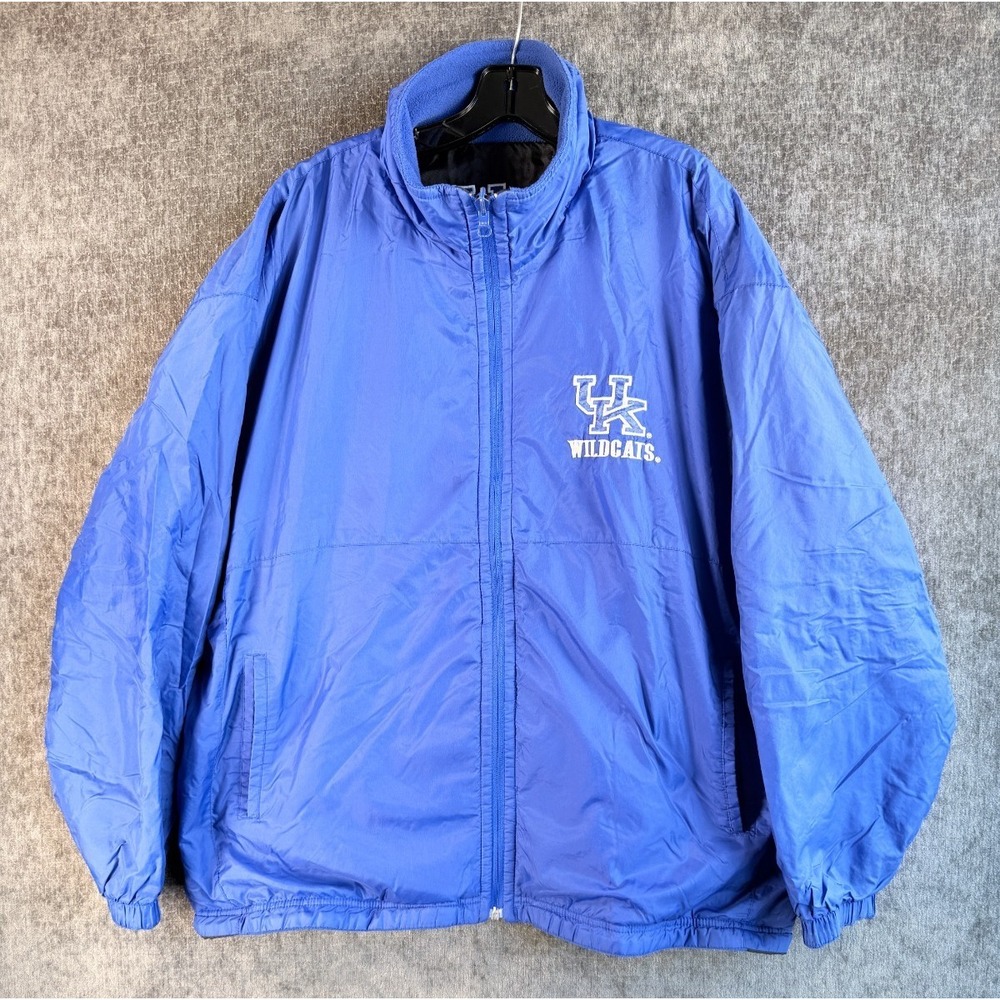 Mens Sz Large University of Kentucky Blue Reversible Full Zip Jacket Pro Player